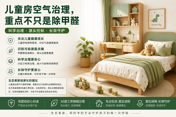 儿童房空气治理,重点不只是除甲醛